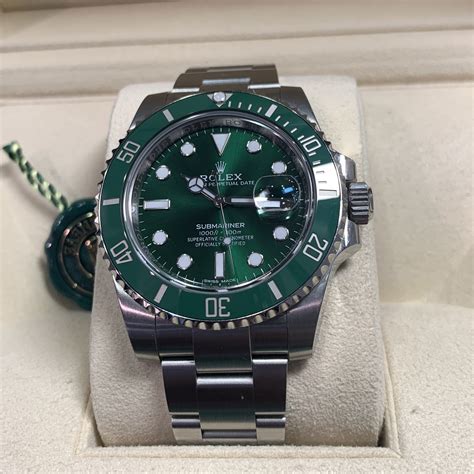 rolex submariner green best price|rolex hulk price chart.